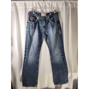 ARIAT Men's M5  Straight Jean Gambler Blue Wash Size 34/32